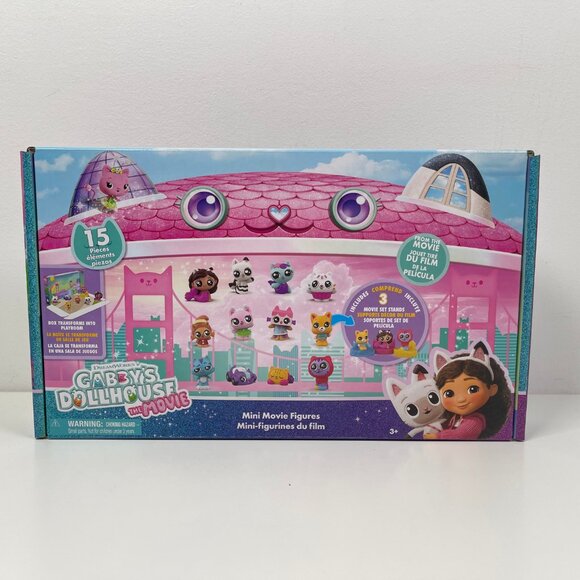 Gabby's Dollhouse: The Movie, 15-Piece Mini Movie Figures Set with 12 Figurines - Picture 1 of 2